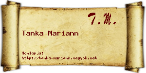 Tanka Mariann névjegykártya