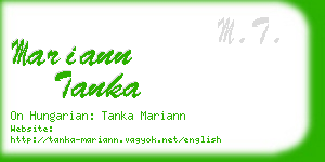 mariann tanka business card